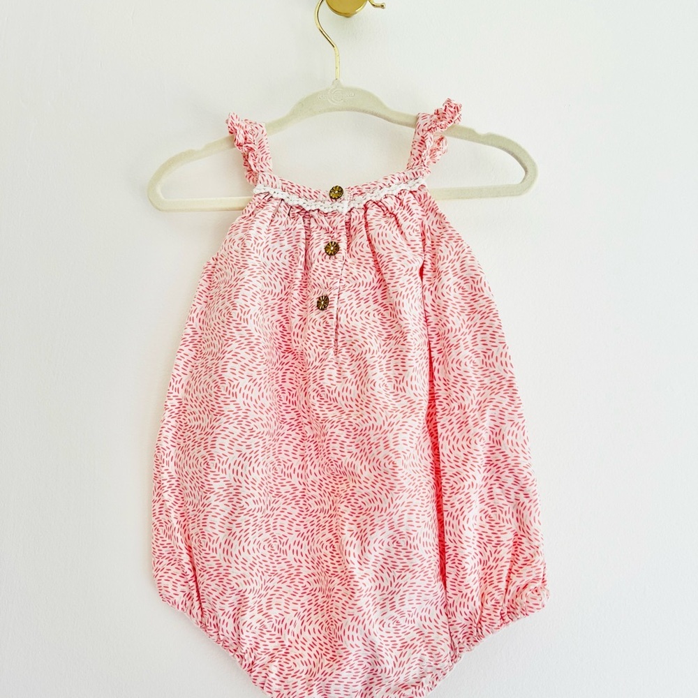 BEAUTIFUL PIPER & POSIE Romper BUNDLE with headband Baby Girl 6-9mths - LIKE NEW - Picture 2 of 8